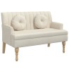 Banc avec coussins 113x64,5x75,5 cm lin 