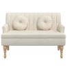 Banc avec coussins 113x64,5x75,5 cm lin 