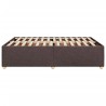 Cadre de lit sans matelas marron foncé 140x190 cm tissu 