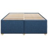 Cadre de lit sans matelas bleu 140x190 cm tissu 