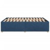 Cadre de lit sans matelas bleu 140x190 cm tissu 