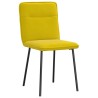 Chaises à manger lot de 4 jaune velours 