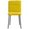 Chaises à manger lot de 4 jaune velours 