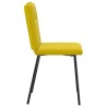 Chaises à manger lot de 4 jaune velours 