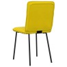 Chaises à manger lot de 4 jaune velours 