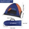TOMSHOO – tente de Camping légère pour 3 à 4 personnes, tente de rando
