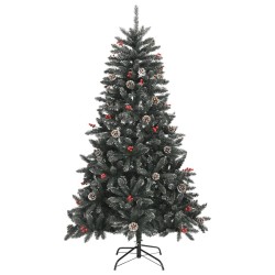 Sapin de Noël artificiel avec support Vert 150 cm PVC 