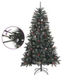 Sapin de Noël artificiel avec support Vert 150 cm PVC 