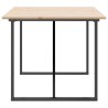 Table à manger cadre en O 180x90x75 cm bois de pin massif acier 