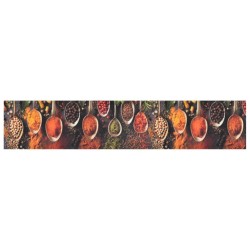 Tapis de cuisine lavable impression cuillère épices 60x300 cm 
