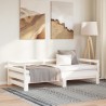Lit coulissant sans matelas blanc 2x(90x200) cm 