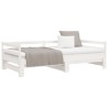 Lit coulissant sans matelas blanc 2x(90x200) cm 