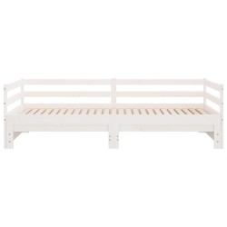 Lit coulissant sans matelas blanc 2x(90x200) cm 