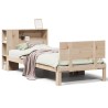Lit bibliothèque sans matelas 90x200 cm bois de pin massif 