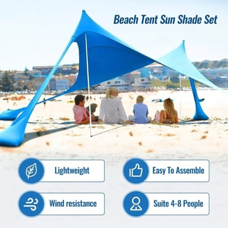 Vente chaude Portable Lycra plage auvent tente Protection UV parasol i