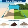 Vente chaude Portable Lycra plage auvent tente Protection UV parasol i