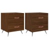 Tables de chevet 2 pcs chêne marron 40x35x47,5 cm 