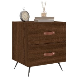 Tables de chevet 2 pcs chêne marron 40x35x47,5 cm 