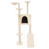 Arbre à chat avec griffoirs en sisal Crème 166 cm 