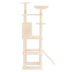 Arbre à chat avec griffoirs en sisal Crème 166 cm 