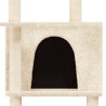 Arbre à chat avec griffoirs en sisal Crème 166 cm 
