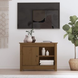 Meuble TV Marron miel 70x36,5x52 cm Bois de pin massif 