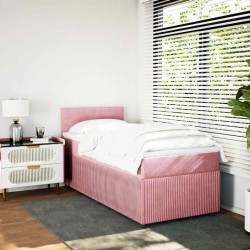 Sommier à lattes de lit et matelas Rose 80x200 cm Velours 