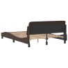 Cadre de lit sans matelas marron 140x200 cm similicuir 