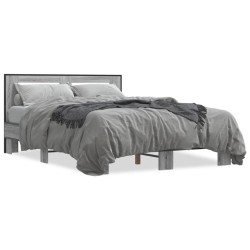 Cadre de lit sans matelas sonoma gris 140x200 cm 