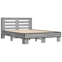 Cadre de lit sans matelas sonoma gris 140x200 cm 