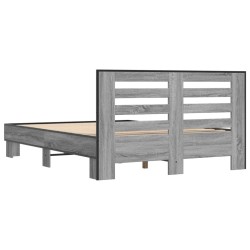 Cadre de lit sans matelas sonoma gris 140x200 cm 