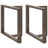 Pieds de table à manger en T, 2 pièces, noir, 100 x 35 x (72-73) cm, acier 