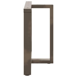 Pieds de table à manger en T, 2 pièces, noir, 100 x 35 x (72-73) cm, acier 