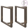 Pieds de table à manger en T, 2 pièces, noir, 100 x 35 x (72-73) cm, acier 