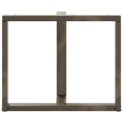 Pieds de table à manger en T, 2 pièces, noir, 100 x 35 x (72-73) cm, acier 