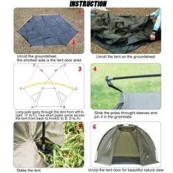 1-2 personnes carpe pêche Bivvy abri tente pour Camping en plein air c
