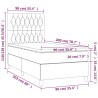 Sommier à lattes de lit avec matelas Crème 90x200 cm Tissu 