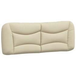 Lit avec matelas crème 120x200 cm tissu 