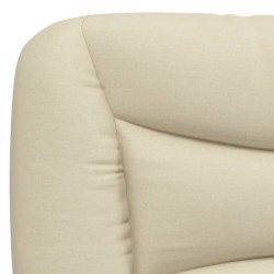 Lit avec matelas crème 120x200 cm tissu 