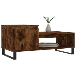 Table basse Chêne fumé 100x50x45 cm Bois d'ingénierie 