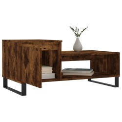 Table basse Chêne fumé 100x50x45 cm Bois d'ingénierie 