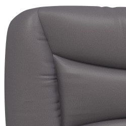 Lit avec matelas gris 120x200 cm similicuir 
