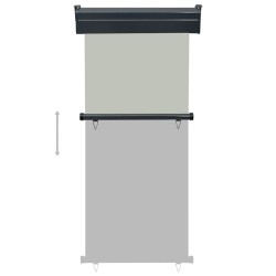 Auvent latéral de balcon 85x250 cm Gris 