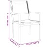 Ensemble à manger de jardin 3 pcs noir textilène et acier 