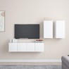 Ensemble de meubles TV 4 pcs Blanc Bois d'ingénierie 