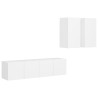 Ensemble de meubles TV 4 pcs Blanc Bois d'ingénierie 