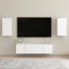 Ensemble de meubles TV 4 pcs Blanc Bois d'ingénierie 