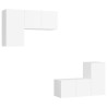 Ensemble de meubles TV 4 pcs Blanc Bois d'ingénierie 
