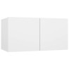 Ensemble de meubles TV 4 pcs Blanc Bois d'ingénierie 