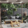 Salon de jardin 4 pcs avec coussin Bois d'acacia solide 